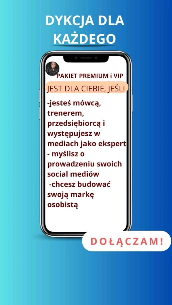 Dykcja dla każdego - pakiet premium i vip
